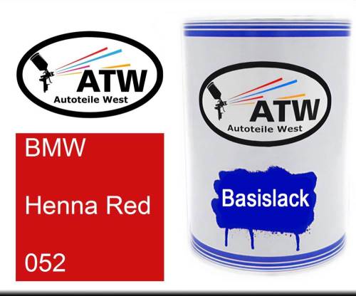 BMW, Henna Red, 052: 500ml Lackdose, von ATW Autoteile West.